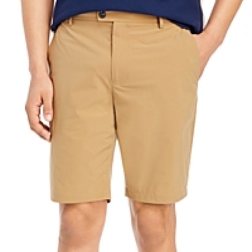 7 For All Mankind Men's Khaki Flat Front Regular Fit Chino Shorts Size 29